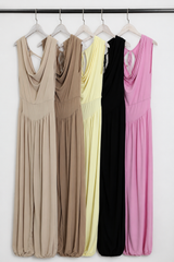 Cowl Neck Balloon Leg Jumpsuit