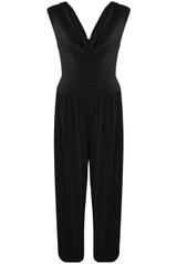 Cowl Neck Balloon Leg Jumpsuit