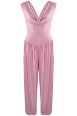 Cowl Neck Balloon Leg Jumpsuit