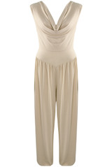 Cowl Neck Balloon Leg Jumpsuit