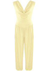 Cowl Neck Balloon Leg Jumpsuit