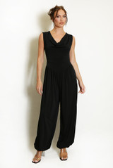 Cowl Neck Balloon Leg Jumpsuit