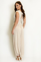 Cowl Neck Balloon Leg Jumpsuit
