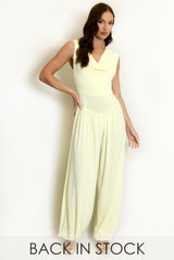 Cowl Neck Balloon Leg Jumpsuit
