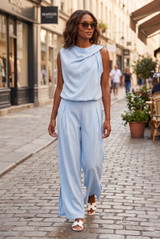 Balloon Hem Top and Trouser Set