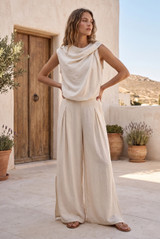 Balloon Hem Top and Trouser Set