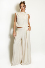 Balloon Hem Top and Trouser Set