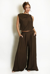 Balloon Hem Top and Trouser Set
