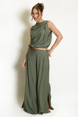 Balloon Hem Top and Trouser Set
