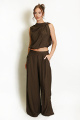 Balloon Hem Top and Trouser Set