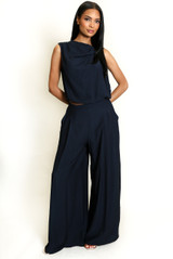 Balloon Hem Top and Trouser Set