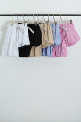 Balloon Hem Blouse and Shorts