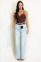 Washed Low Rise Dad Fit Jeans