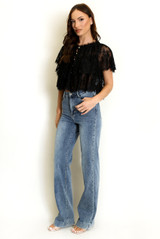 Lace Tiered Crop Top