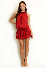 Halter Neck Cheese Cloth Playsuit 