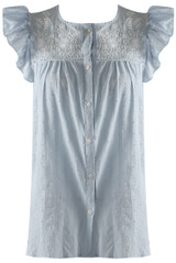Cotton Frill Cap Sleeve Blouse 