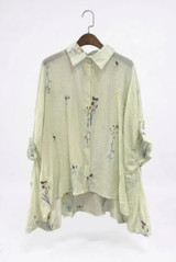 Oversized Embroidered Cheese Cloth Blouse