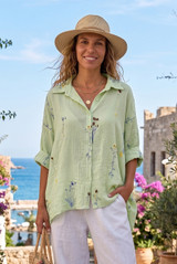 Oversized Embroidered Blouse