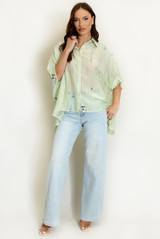 Oversized Embroidered Blouse