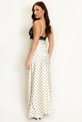 Lace Detail Polka Dot Maxi Dress(PRE ORDER)