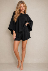 Crepe Textured Top and Shorts Set