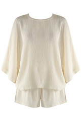 Crepe Textured Top and Shorts Set