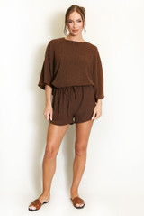 Crepe Textured Top and Shorts Set