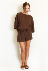 Crepe Textured Top and Shorts Set