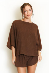 Crepe Textured Top and Shorts Set