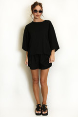 Crepe Textured Top and Shorts Set