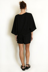 Crepe Textured Top and Shorts Set