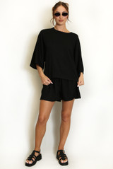 Crepe Textured Top and Shorts Set