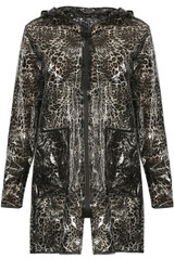 Sheer Printed Hooded Raincoat