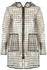 Sheer Printed Hooded Raincoat