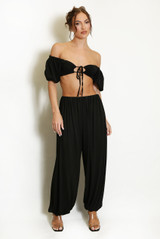 Keyhole Bardot Crop Top