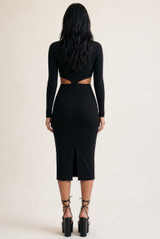 Keyhole Cut Out Midi Dress