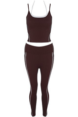 Gym Vest And Legging Set With Piping - New Ratio