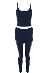Gym Vest And Legging Set With Piping - New Ratio
