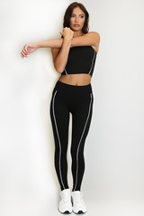 Gym Vest And Legging Set With Piping - New Ratio