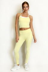 Gym Vest And Legging Set With Piping - New Ratio