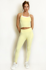 Gym Vest And Legging Set With Piping - New Ratio