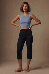 Polka Dots Cropped Capri Jeans 
