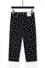 Polka Dots Cropped Capri Jeans 