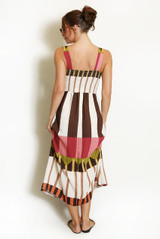 Abstract Print Midi Dress