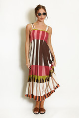 Abstract Print Midi Dress