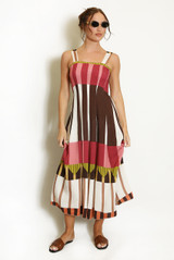 Abstract Print Midi Dress