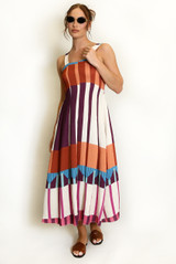 Abstract Print Midi Dress