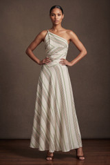 Asymmetric One Shoulder Top and Skirt