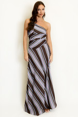 Asymmetric One Shoulder Top and Skirt