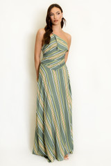 Asymmetric One Shoulder Top and Skirt